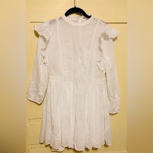 Gorgeous white NWT Banana Republic cotton dress with white embroidery and slip